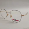 Men Women Round Metal Blackgold Medium Eyeglasses Efomum4 02 by Eye9 Optics