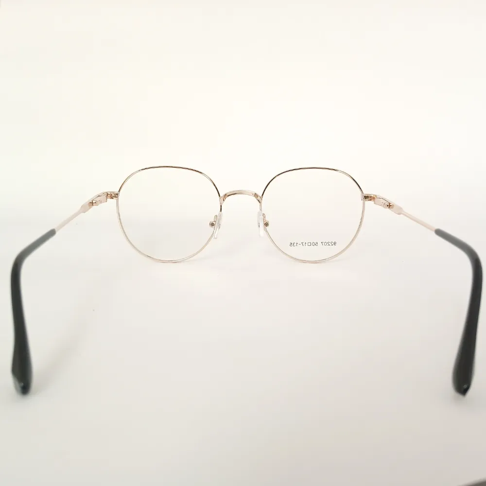 Men Women Round Metal Gold Medium Eyeglasses Efomum11 005 by Eye9 Optics