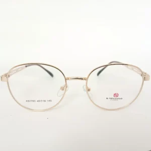 Men Women Round Metal Gold Medium Eyeglasses Efomus3 001 by Eye9 Optics
