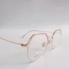 Women Geometric Oval Metal Acetate Pinkgold Medium Eyeglasses Efgompwm1 02 by Eye9 Optics