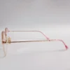 Women Geometric Oval Metal Acetate Pinkgold Medium Eyeglasses Efgompwm1 04 by Eye9 Optics