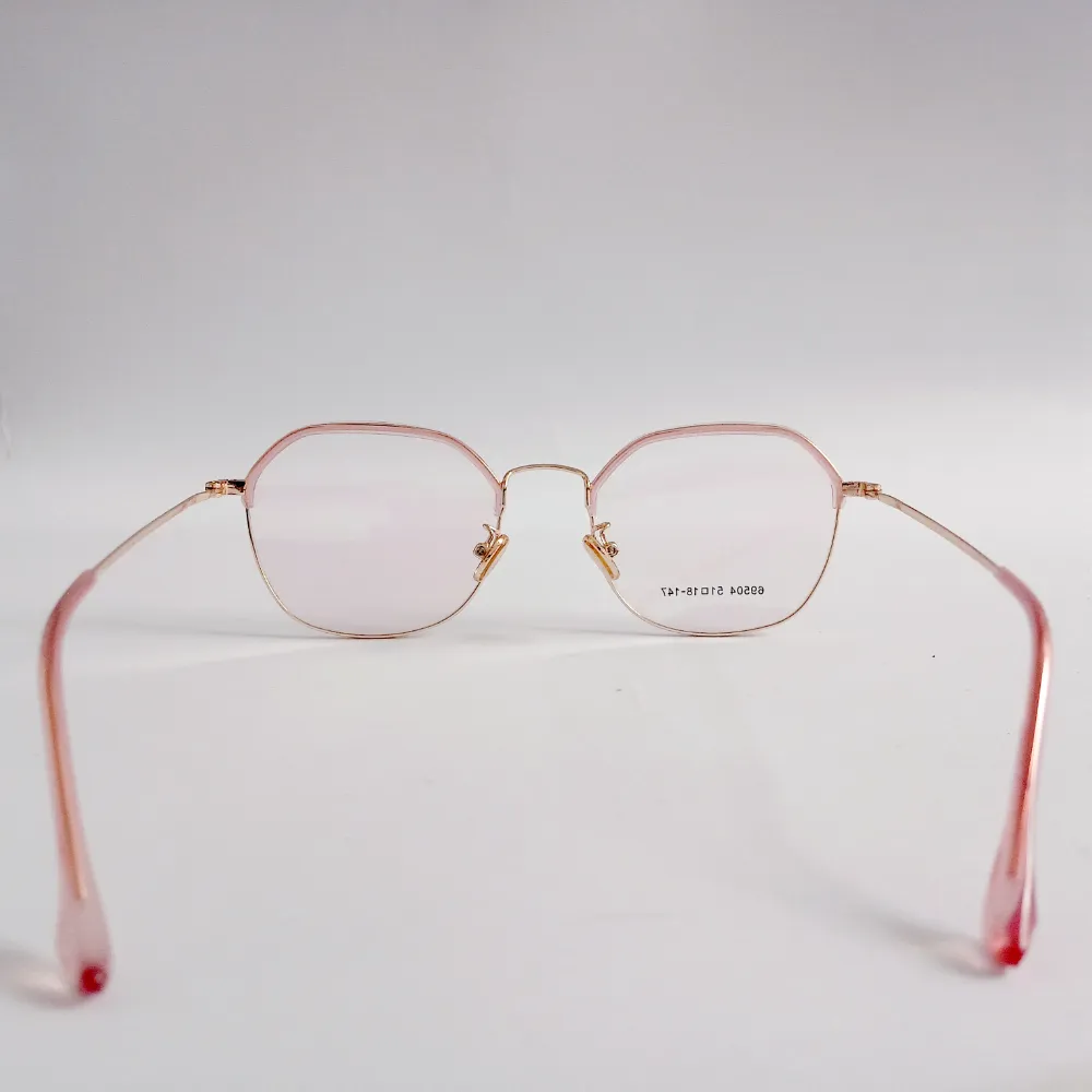 Women Geometric Oval Metal Acetate Pinkgold Medium Eyeglasses Efgompwm1 05 by Eye9 Optics