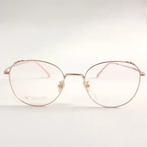 Women Round Metal Pinkgold Medium Eyeglasses Efomwm1 01 by Eye9 Optics