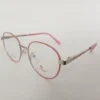 Women Round Metal Pinksilver Small Eyeglasses Efomws3 002 by Eye9 Optics