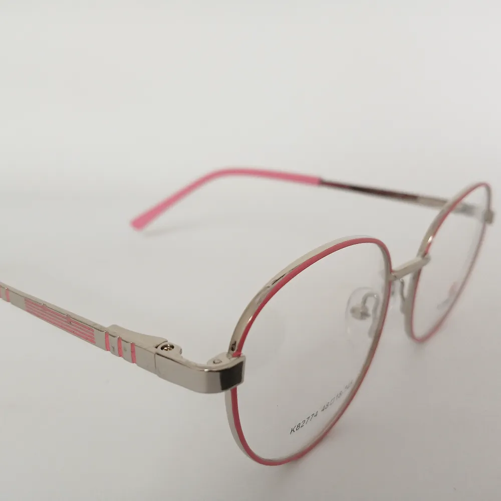 Women Round Metal Pinksilver Small Eyeglasses Efomws3 003 by Eye9 Optics