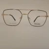 Men Women Aviator Geometric Metal Blackgold Large Eyeglasses Efagmul3 06 by Eye9 Optics