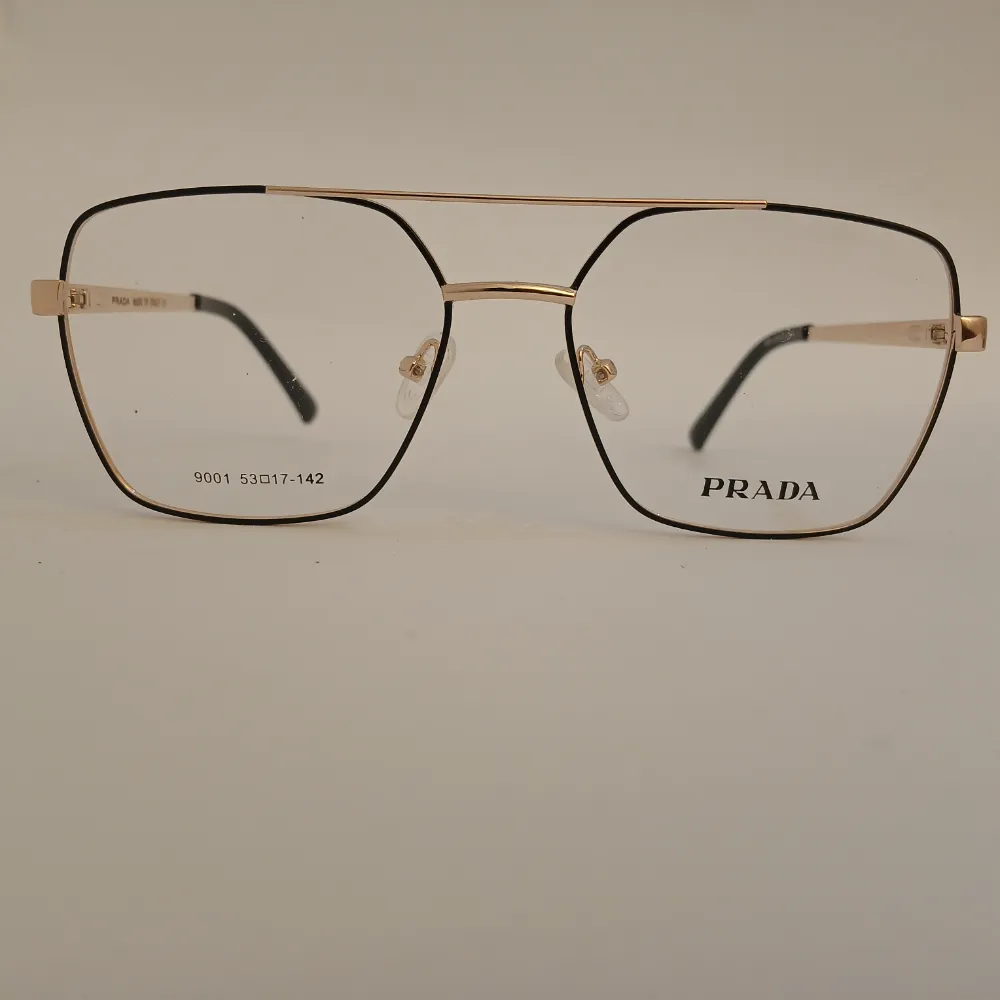 Men Women Aviator Geometric Metal Blackgold Large Eyeglasses Efagmul3 06 by Eye9 Optics