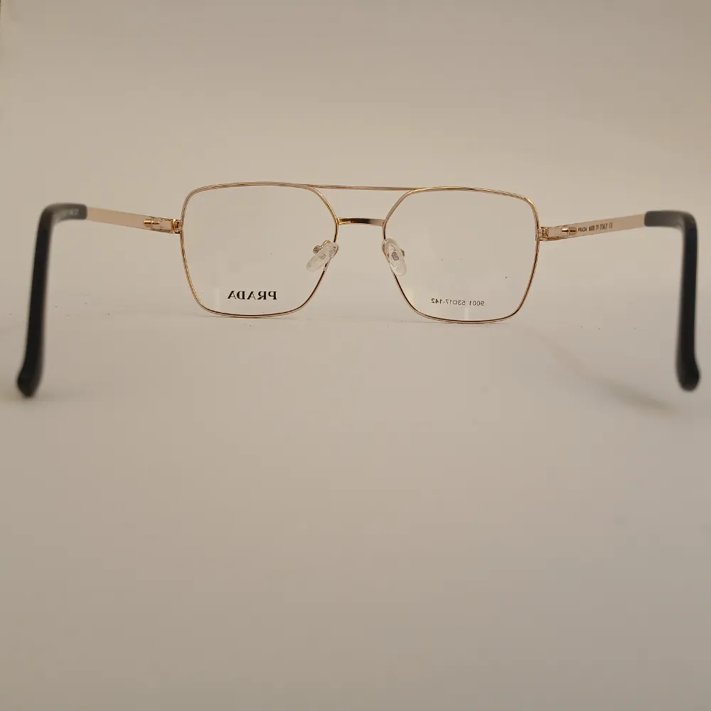 Men Women Aviator Geometric Metal Blackgold Large Eyeglasses Efagmul3 10 by Eye9 Optics