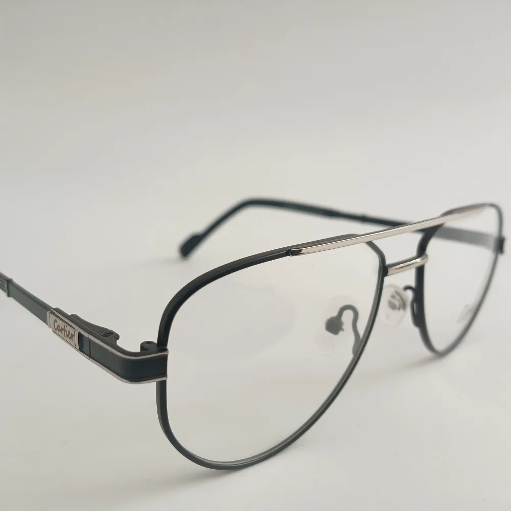 Men Women Aviator Geometric Metal Blacksilver Medium Eyeglasses Efagmum2 03 by Eye9 Optics