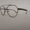 Men Women Aviator Geometric Metal Bronzebrown Medium Eyeglasses Efagomum1 02 by Eye9 Optics
