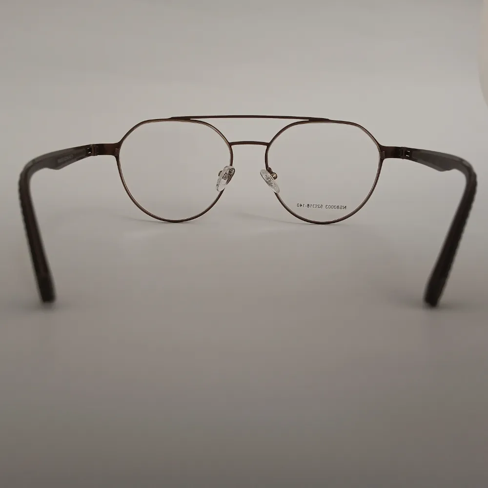 Men Women Aviator Geometric Metal Bronzebrown Medium Eyeglasses Efagomum1 05 by Eye9 Optics