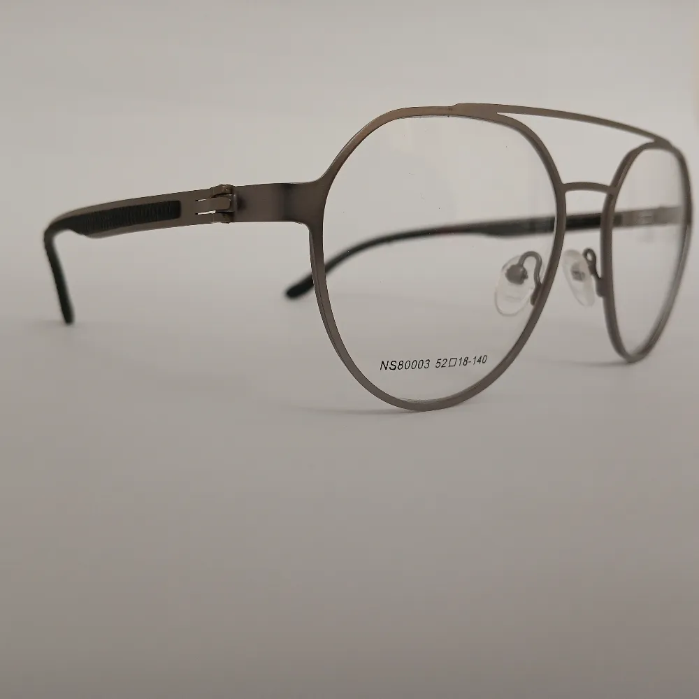 Men Women Aviator Geometric Metal Silver Medium Eyeglasses Efagomum1 03 by Eye9 Optics