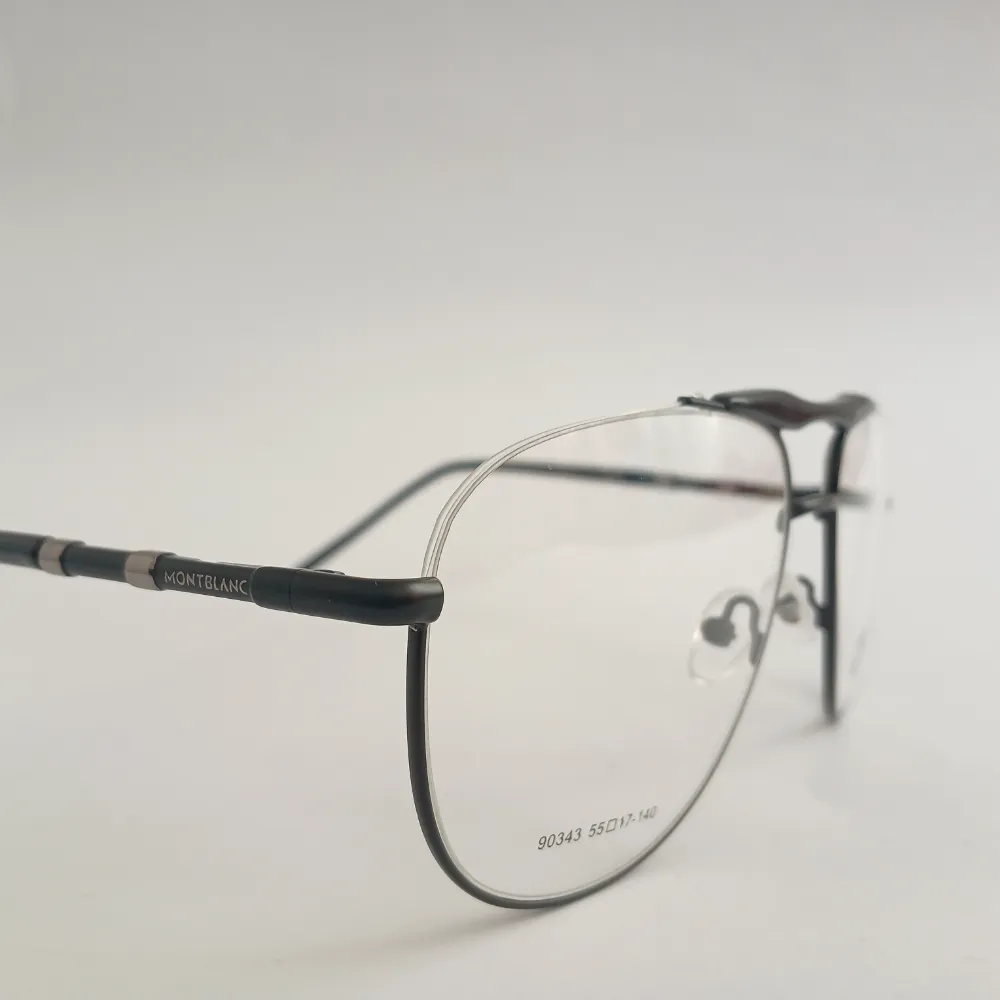 Men Women Aviator Metal Halfrim Black Large Eyeglasses Ehaomul1 03 by Eye9 Optics