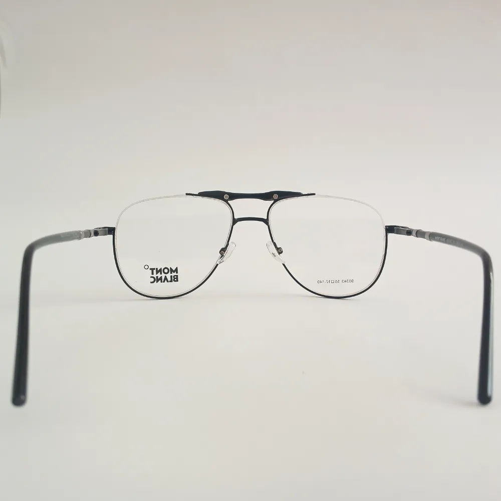 Men Women Aviator Metal Halfrim Black Large Eyeglasses Ehaomul1 05 by Eye9 Optics