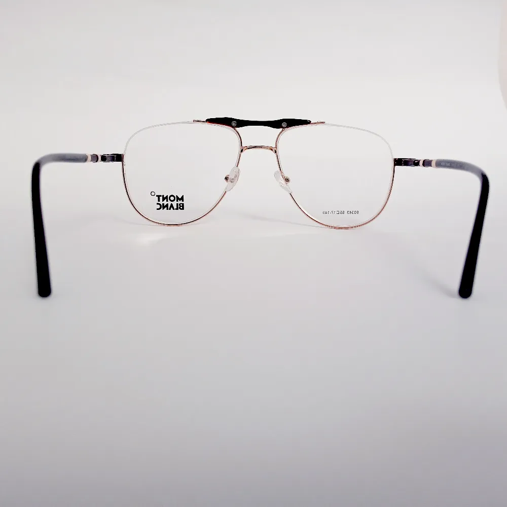 Men Women Aviator Metal Halfrim Browngold Large Eyeglasses Ehaomul1 05 by Eye9 Optics