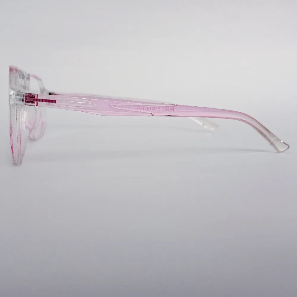 Men Women Aviator Oval Acetate Transparentpink Medium Eyeglasses Efaopum2 04 by Eye9 Optics