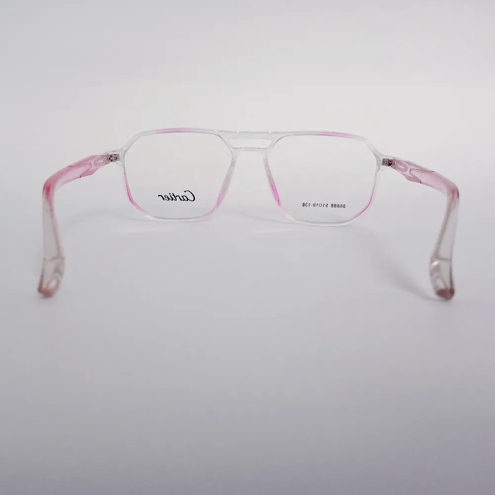 Men Women Aviator Oval Acetate Transparentpink Medium Eyeglasses Efaopum2 05 by Eye9 Optics