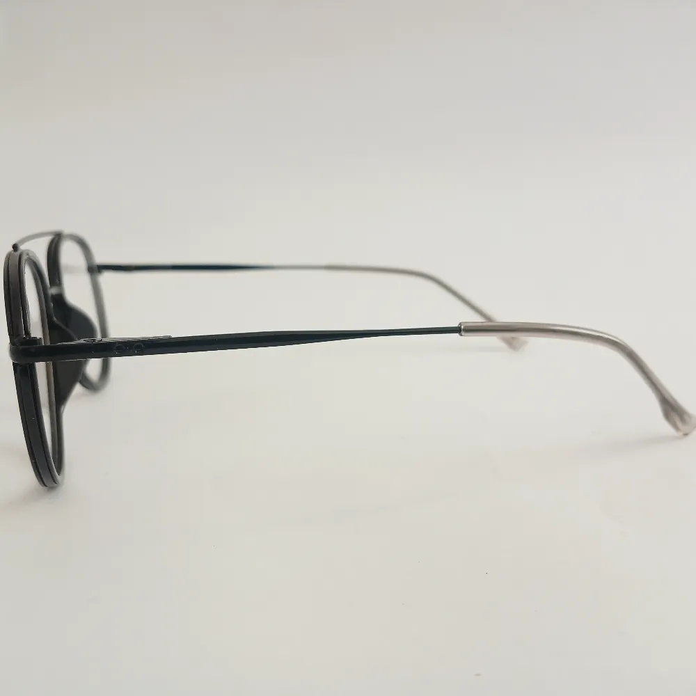 Men Women Aviator Oval Metal Acetate Black Medium Eyeglasses Efaompus2 04 by Eye9 Optics