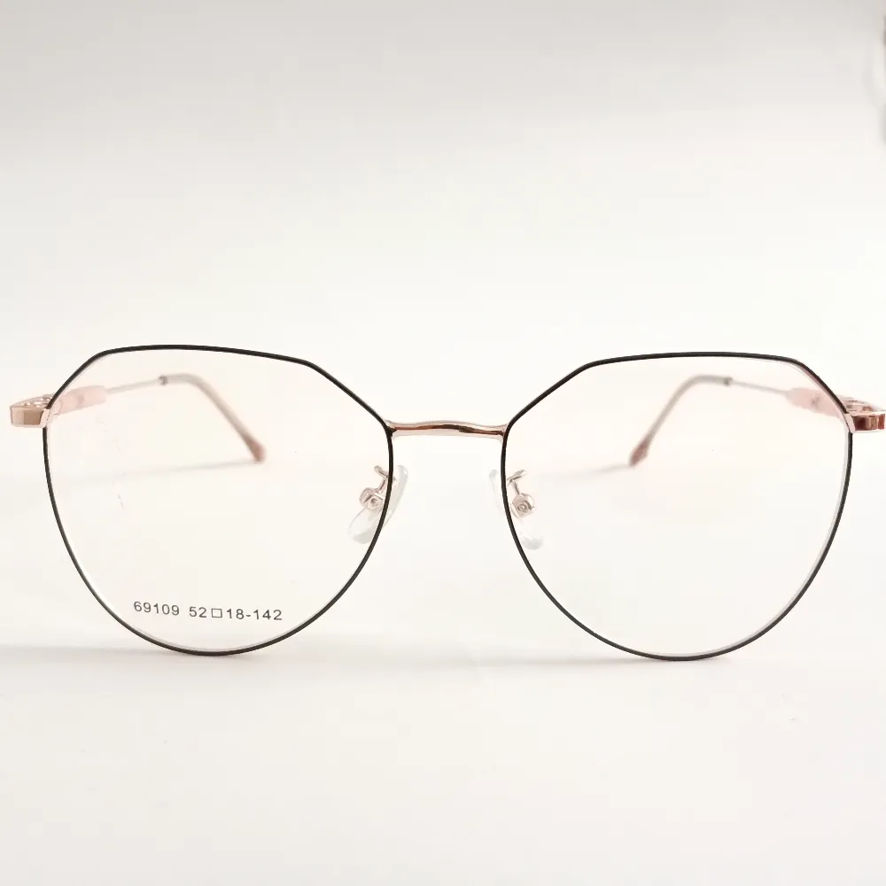 Men Women Geometric Metal Blackrosegold Medium Eyeglasses Efgmum2 01 by Eye9 Optics