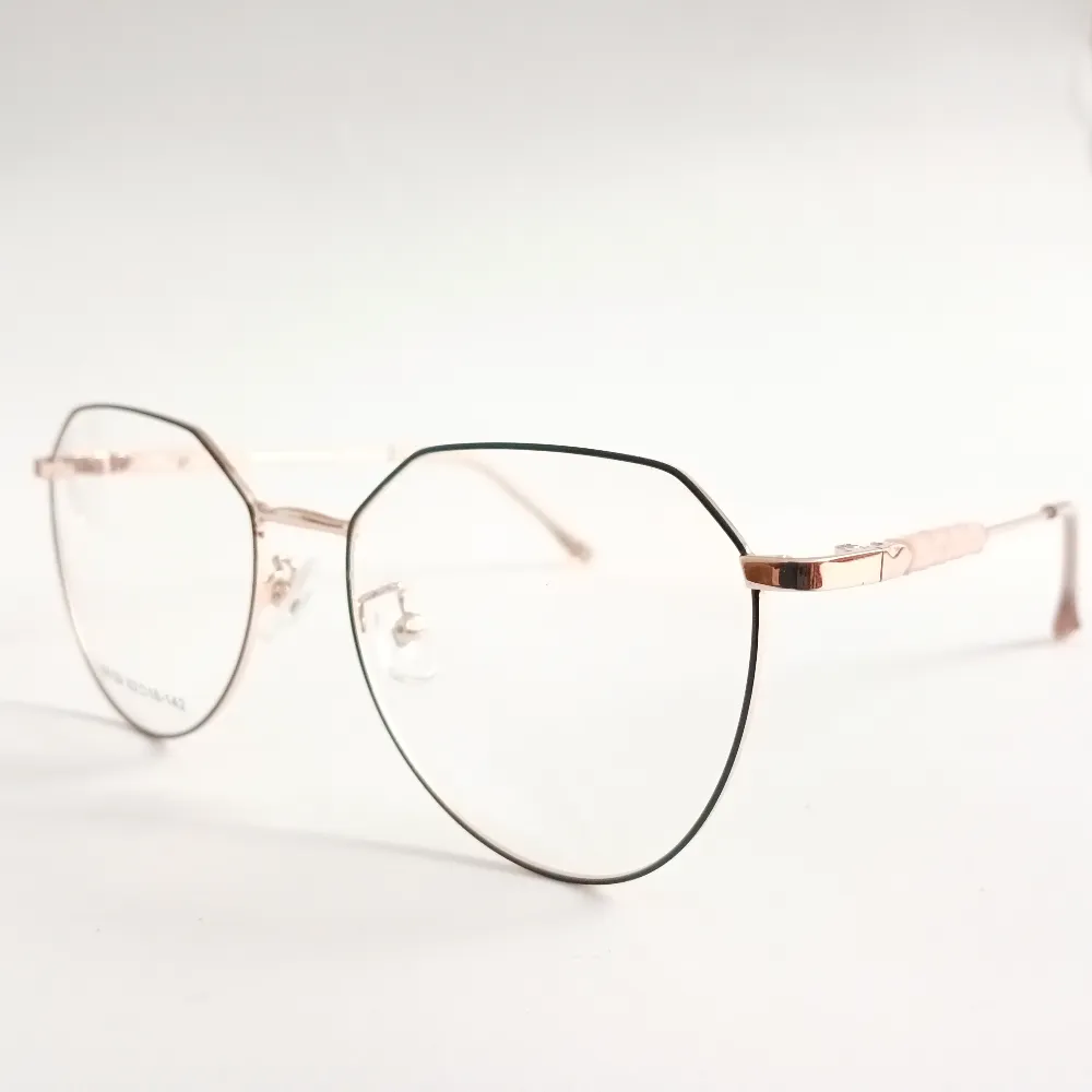 Men Women Geometric Metal Blackrosegold Medium Eyeglasses Efgmum2 02 by Eye9 Optics