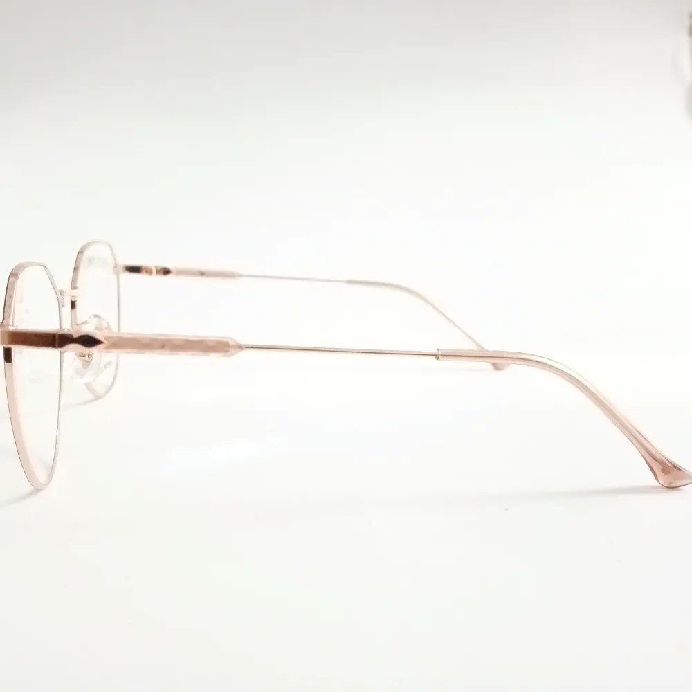 Men Women Geometric Metal Blackrosegold Medium Eyeglasses Efgmum2 04 by Eye9 Optics
