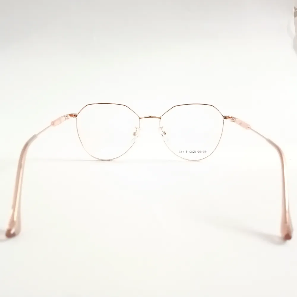 Men Women Geometric Metal Blackrosegold Medium Eyeglasses Efgmum2 05 by Eye9 Optics
