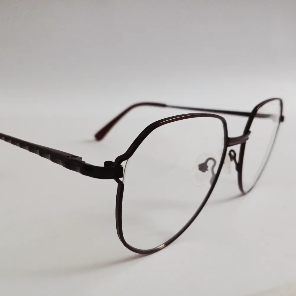 Men Women Geometric Metal Bronze Medium Eyeglasses Efgmum4 03 by Eye9 Optics