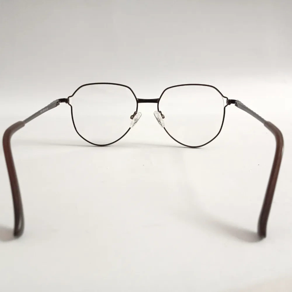 Men Women Geometric Metal Bronze Medium Eyeglasses Efgmum4 05 by Eye9 Optics