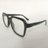 Men Women Geometric Square Acetate Black Medium Eyeglasses Efgspum1 002 by Eye9 Optics