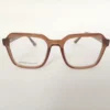 Men Women Geometric Square Acetate Translucentbrown Medium Eyeglasses Efgspum1 001 by Eye9 Optics