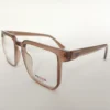 Men Women Geometric Square Acetate Translucentbrown Medium Eyeglasses Efgspum3 002 by Eye9 Optics