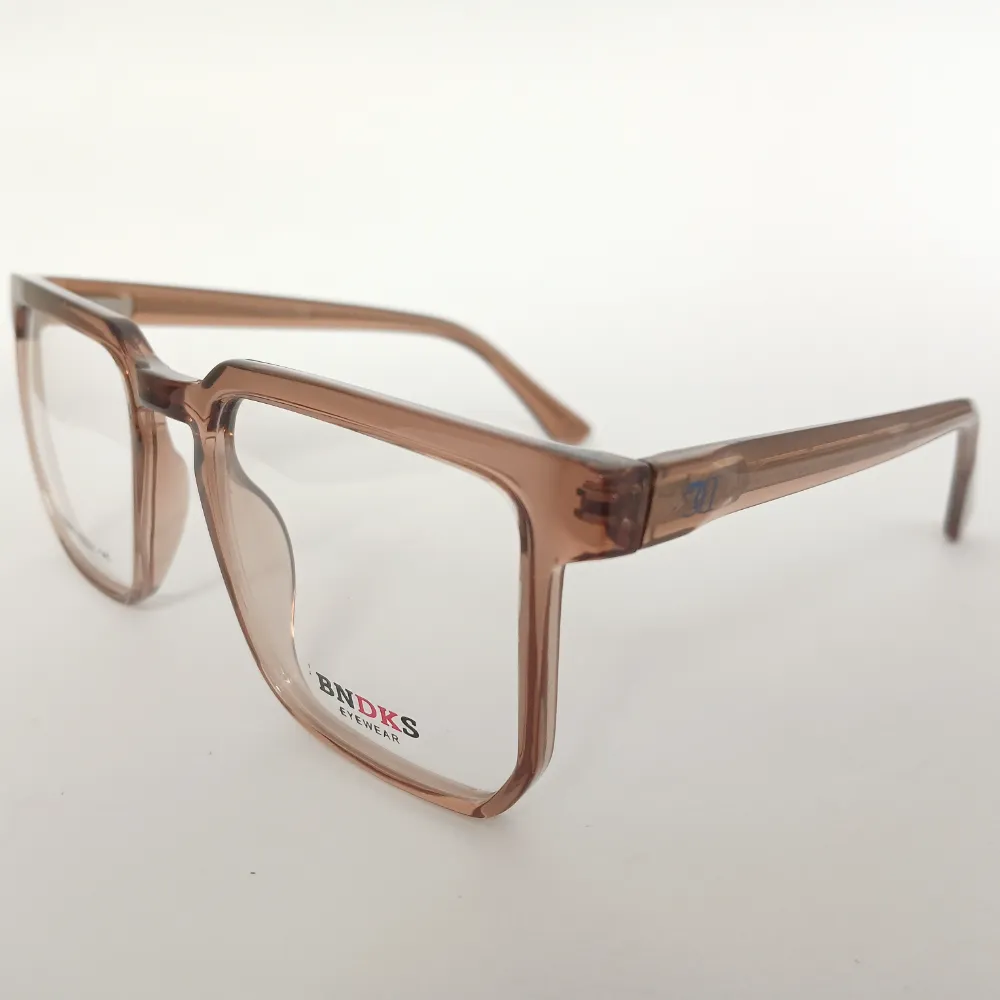 Men Women Geometric Square Acetate Translucentbrown Medium Eyeglasses Efgspum3 002 by Eye9 Optics