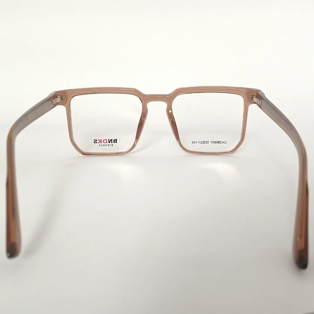 Men Women Geometric Square Acetate Translucentbrown Medium Eyeglasses Efgspum3 005 by Eye9 Optics