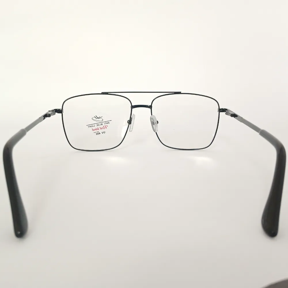 Men Women Navigator Metal Black Medium Eyeglasses Efasmum1 005 by Eye9 Optics