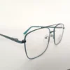 Men Women Navigator Metal Cyan Medium Eyeglasses Efasmum1 003 by Eye9 Optics