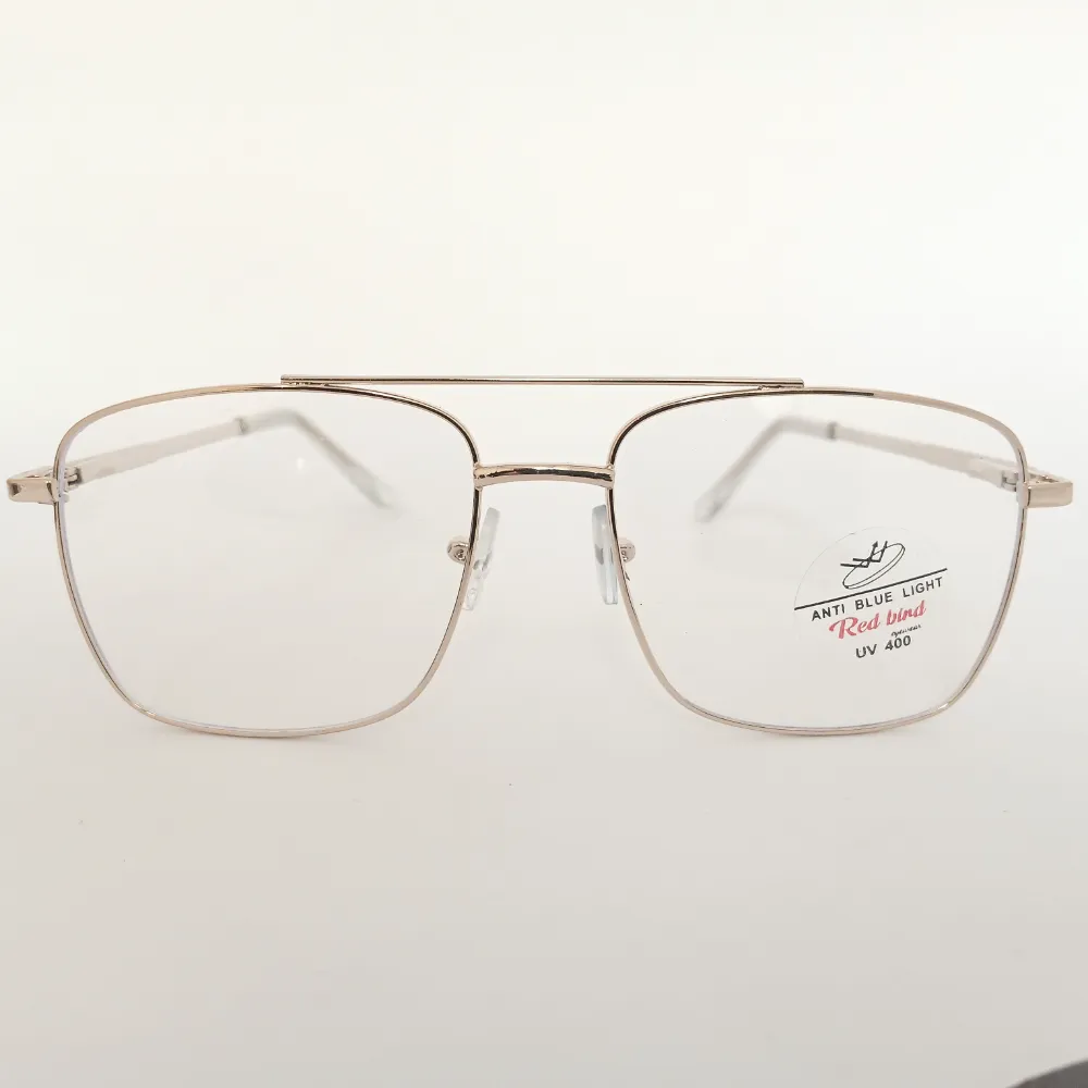 Men Women Navigator Metal Gold Medium Eyeglasses Efasmum1 001 by Eye9 Optics