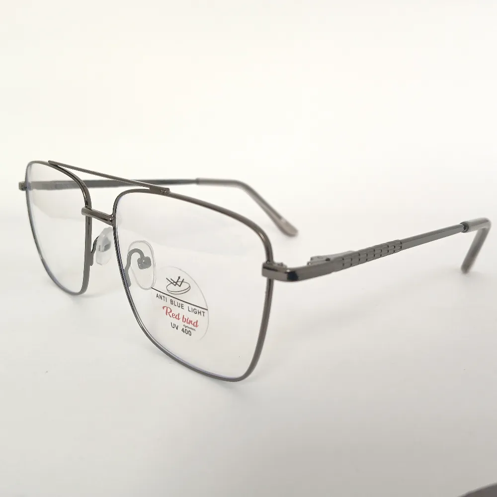 Men Women Navigator Metal Grey Medium Eyeglasses Efasmum1 002 by Eye9 Optics