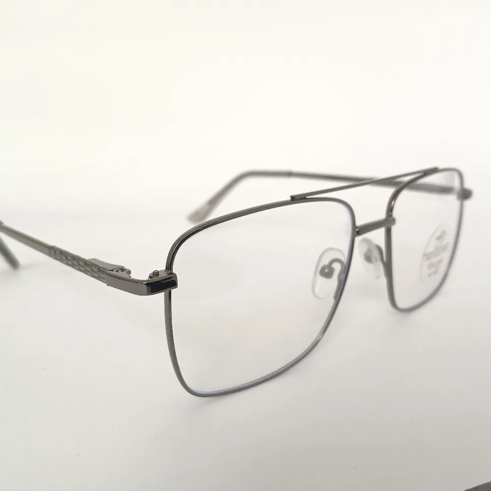 Men Women Navigator Metal Grey Medium Eyeglasses Efasmum1 003 by Eye9 Optics