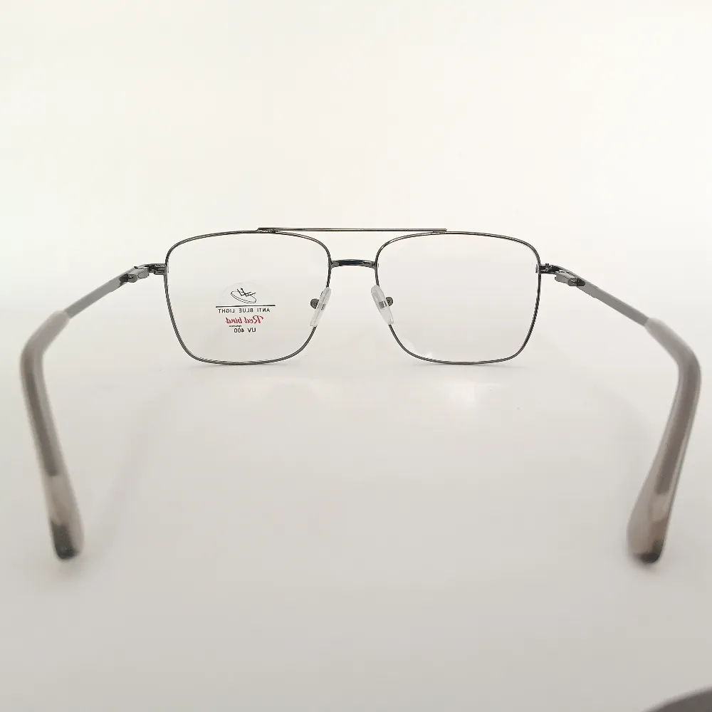Men Women Navigator Metal Grey Medium Eyeglasses Efasmum1 005 by Eye9 Optics
