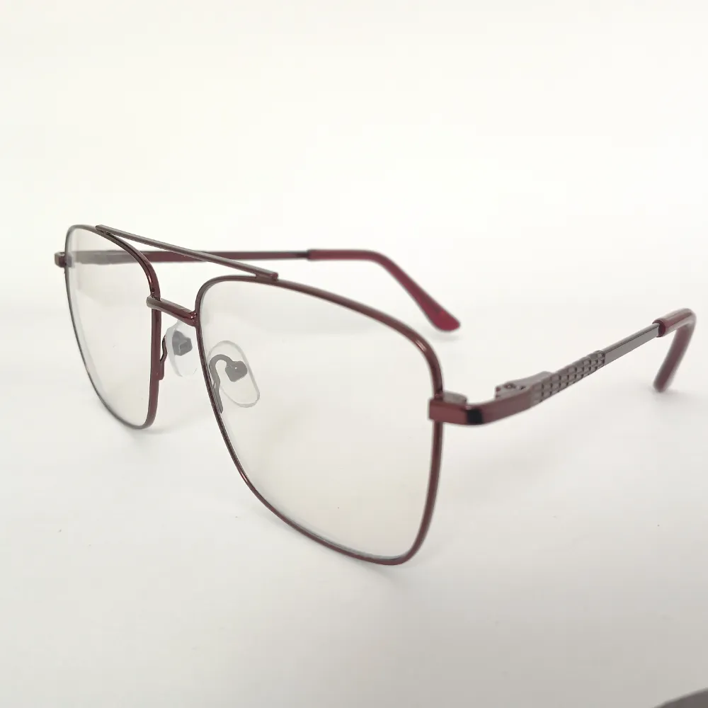Men Women Navigator Metal Maroon Medium Eyeglasses Efasmum1 002 by Eye9 Optics