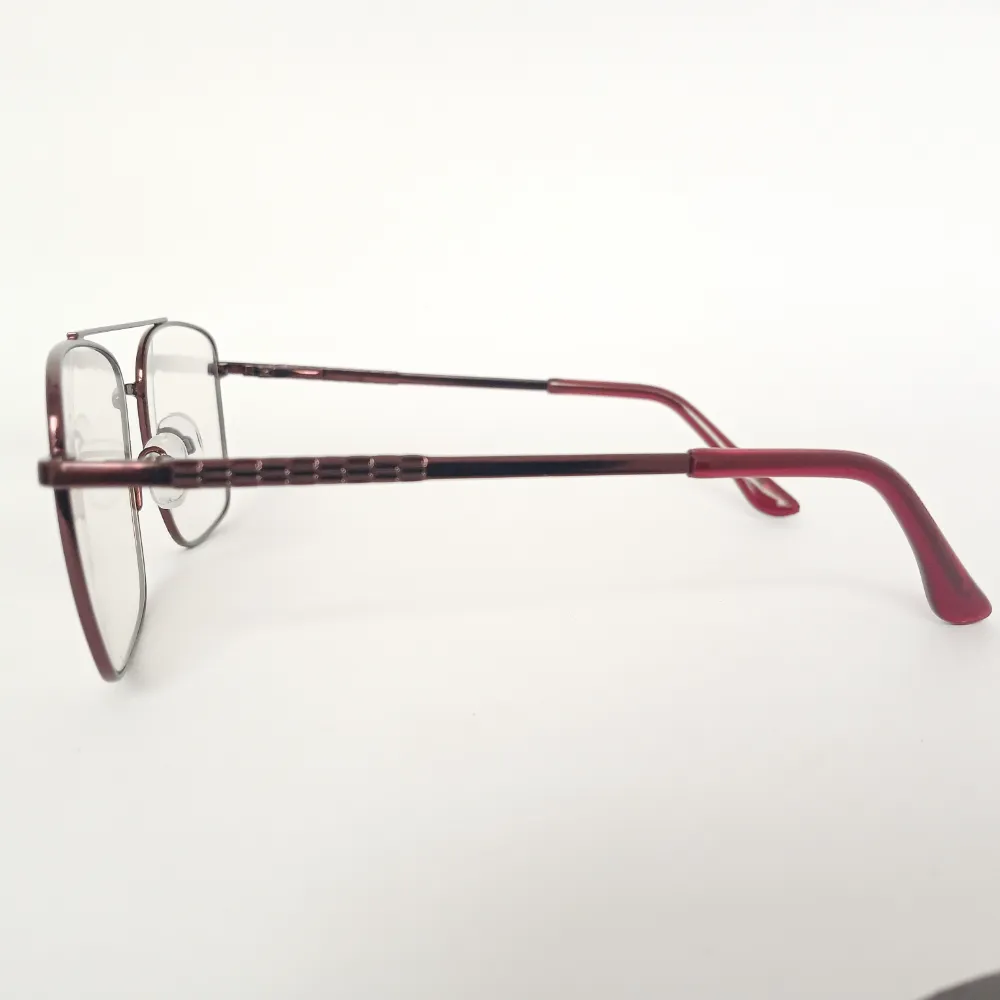 Men Women Navigator Metal Maroon Medium Eyeglasses Efasmum1 004 by Eye9 Optics