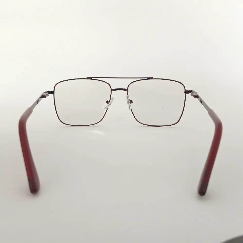 Men Women Navigator Metal Maroon Medium Eyeglasses Efasmum1 005 by Eye9 Optics