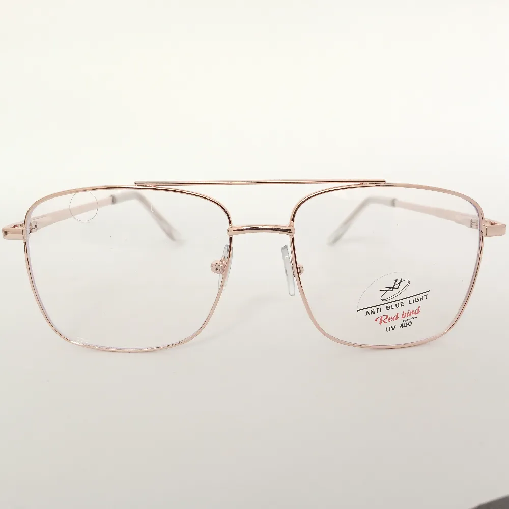 Men Women Navigator Metal Rosegold Medium Eyeglasses Efasmum1 001 by Eye9 Optics