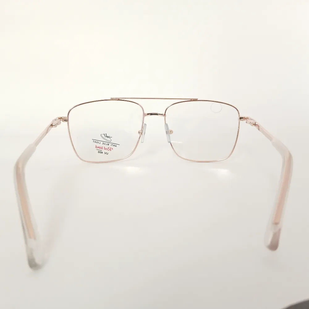 Men Women Navigator Metal Rosegold Medium Eyeglasses Efasmum1 005 by Eye9 Optics