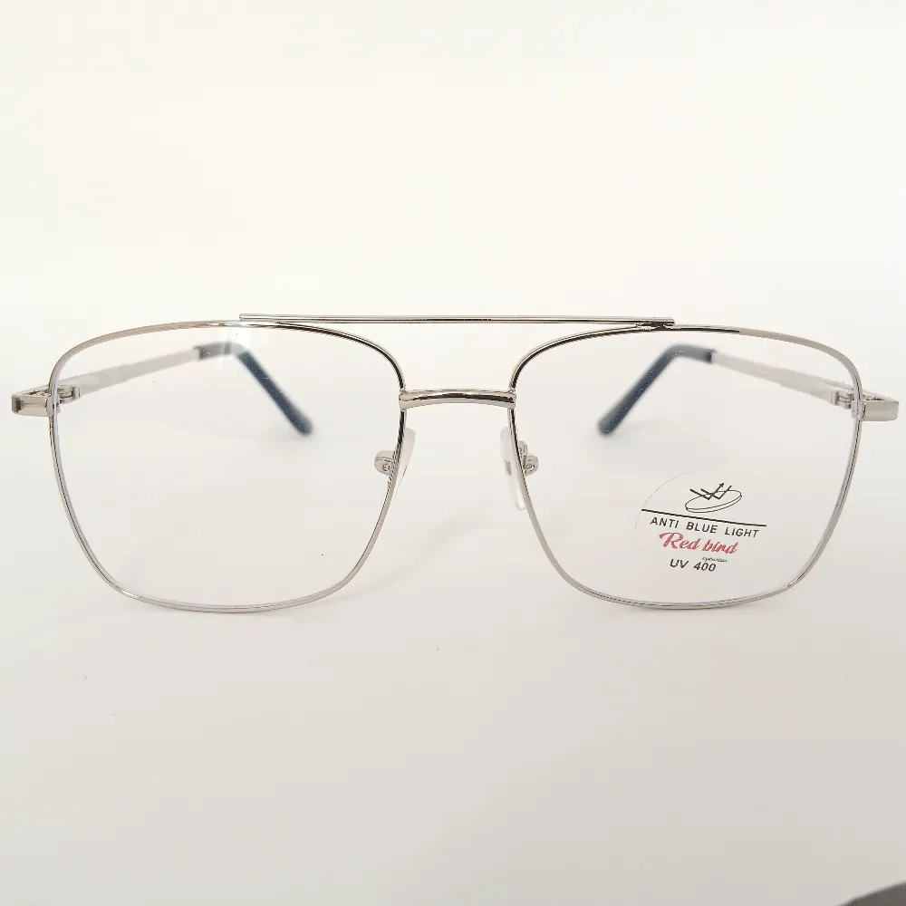 Men Women Navigator Metal Silver Medium Eyeglasses Efasmum1 001 by Eye9 Optics