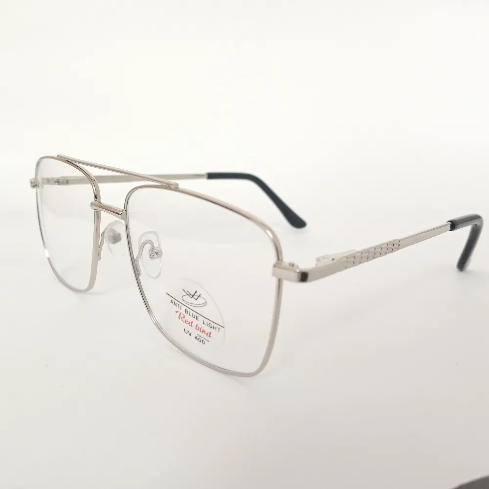 Men Women Navigator Metal Silver Medium Eyeglasses Efasmum1 002 by Eye9 Optics
