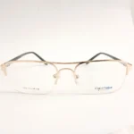 Men Women Rectangle Metal Acetate Halfrim Goldbrown Medium Eyeglasses Ehsmpum1 01 by Eye9 Optics