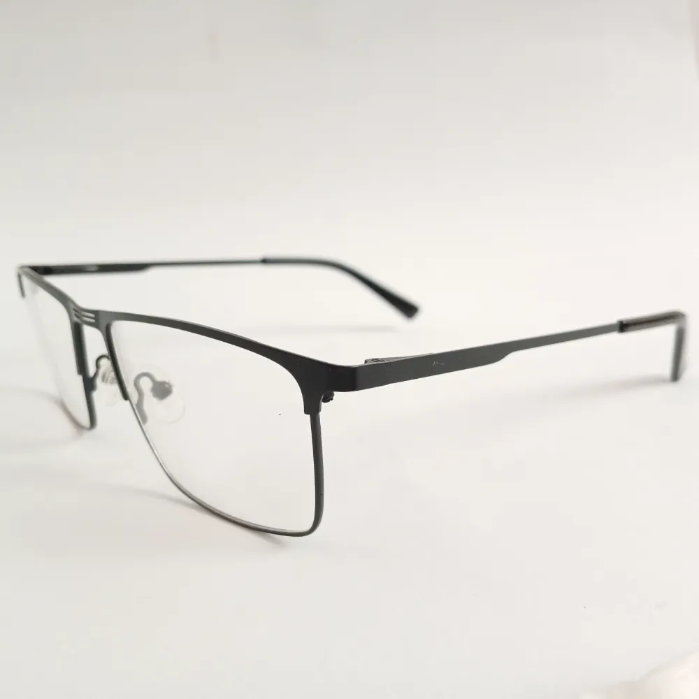 Men Women Rectangle Metal Black Large Eyeglasses Efsmul3 02 by Eye9 Optics
