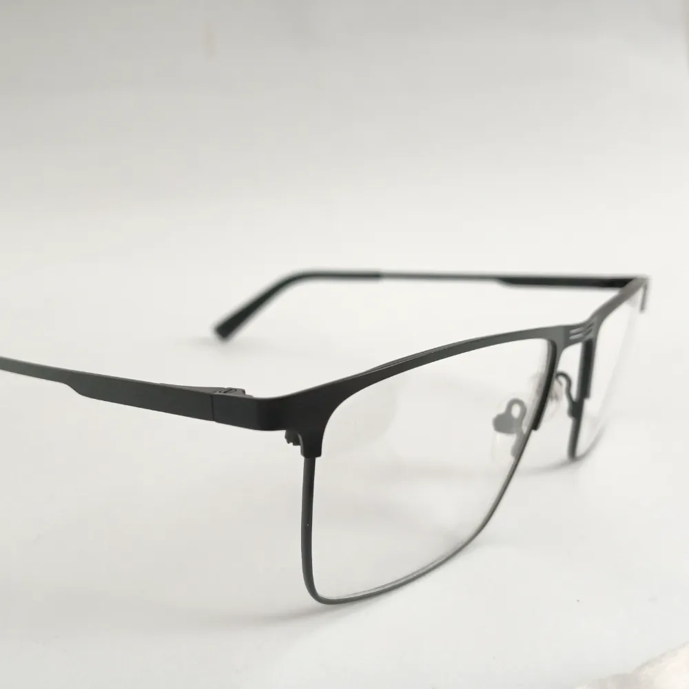 Men Women Rectangle Metal Black Large Eyeglasses Efsmul3 03 by Eye9 Optics