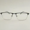 Men Women Rectangle Metal Blacksilver Large Eyeglasses Efsmul3 01 by Eye9 Optics